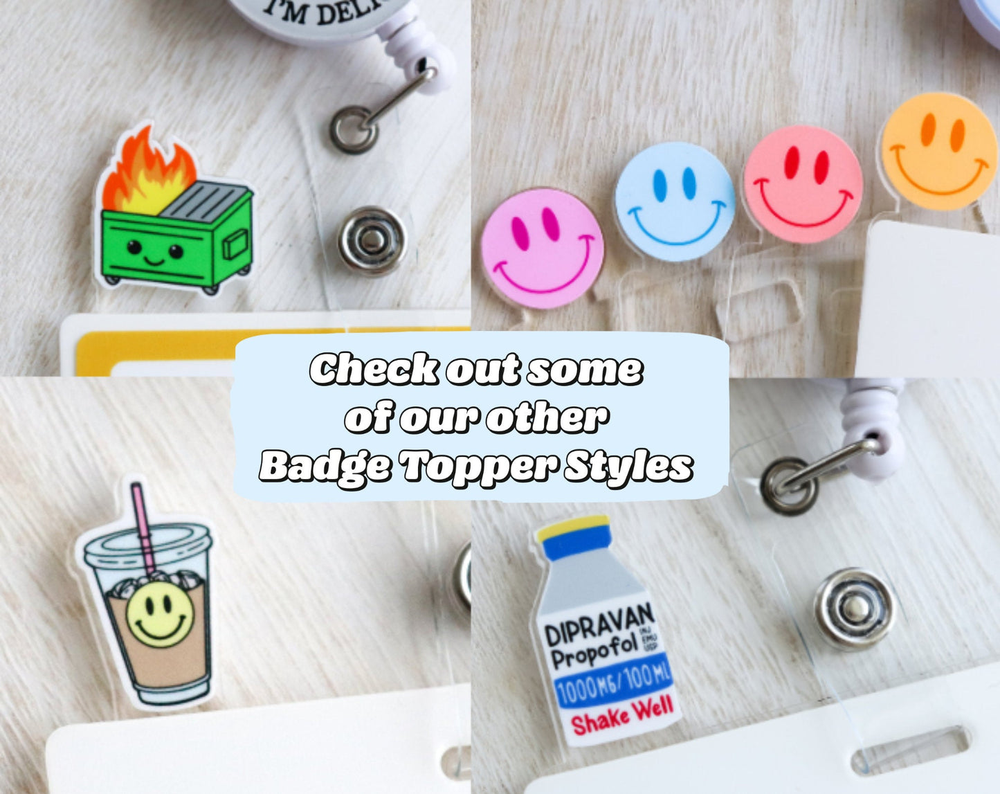 Badge Topper - Cowboy Hat Smiley Face - Acclaim Status Co Acclaim Status Co Pink
