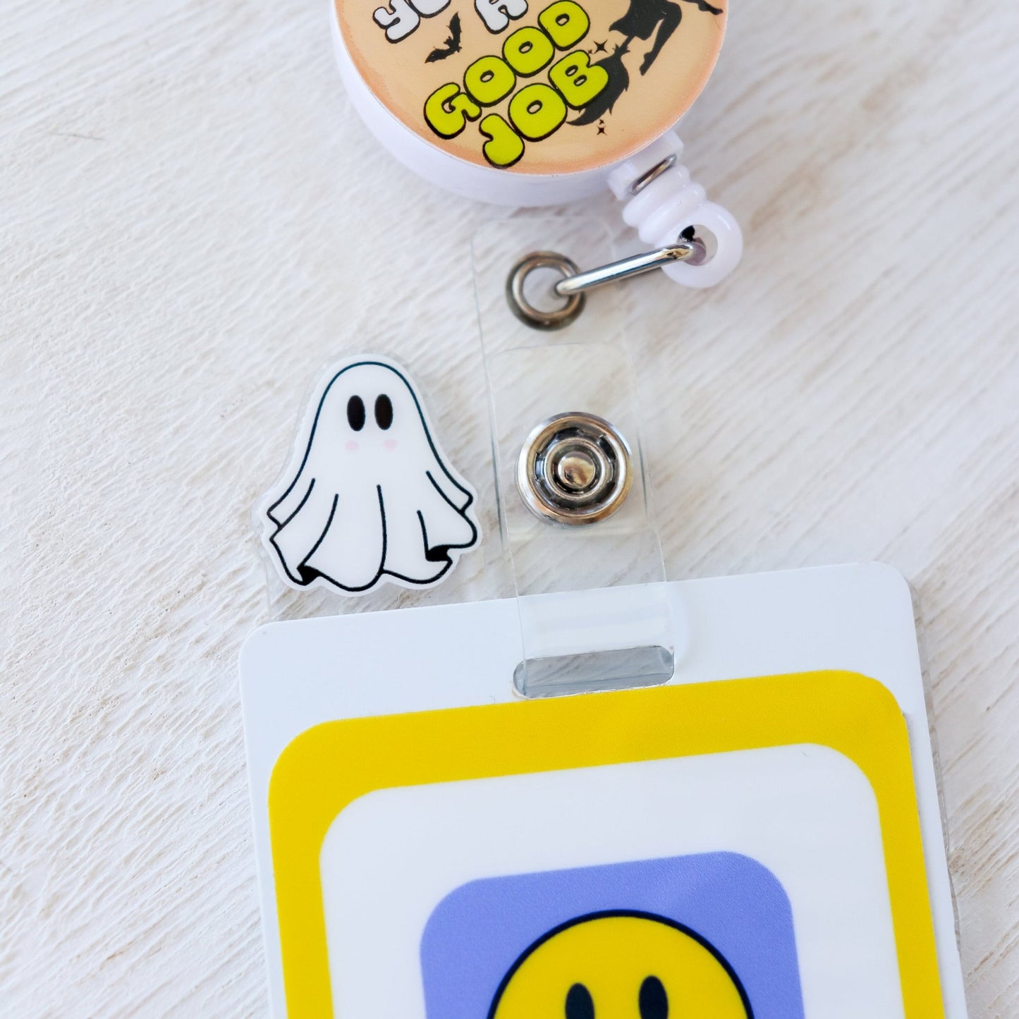 Badge Topper - Cute Ghost - Acclaim Status Co Acclaim Status Co Horizontal Badge