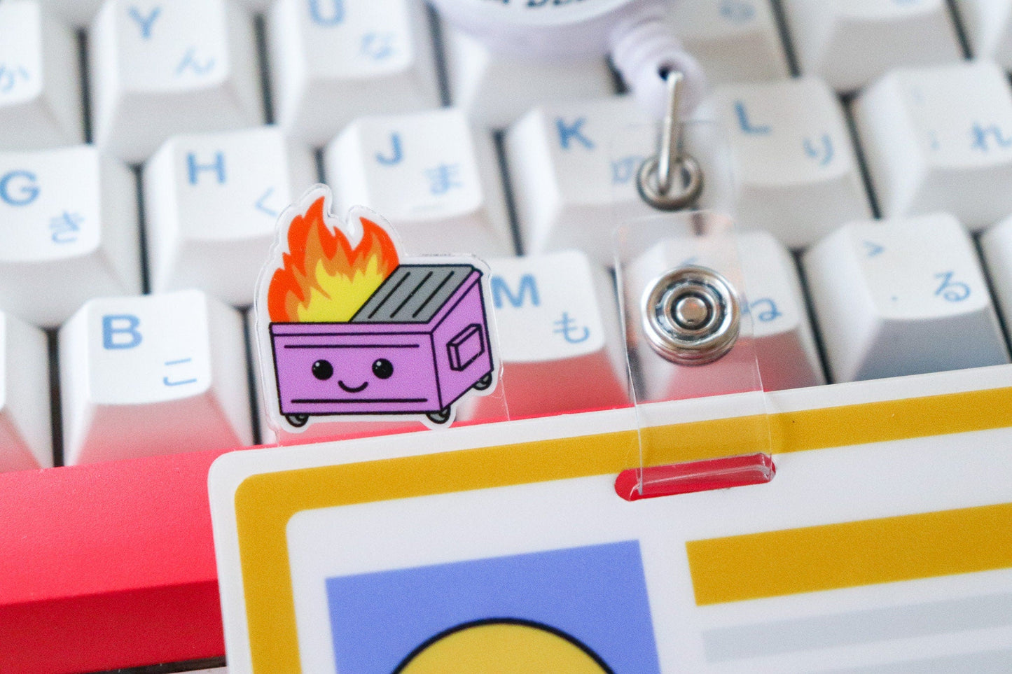 Badge Topper - Dumpster Fire - Acclaim Status Co Acclaim Status Co GrayHorizontal Badge