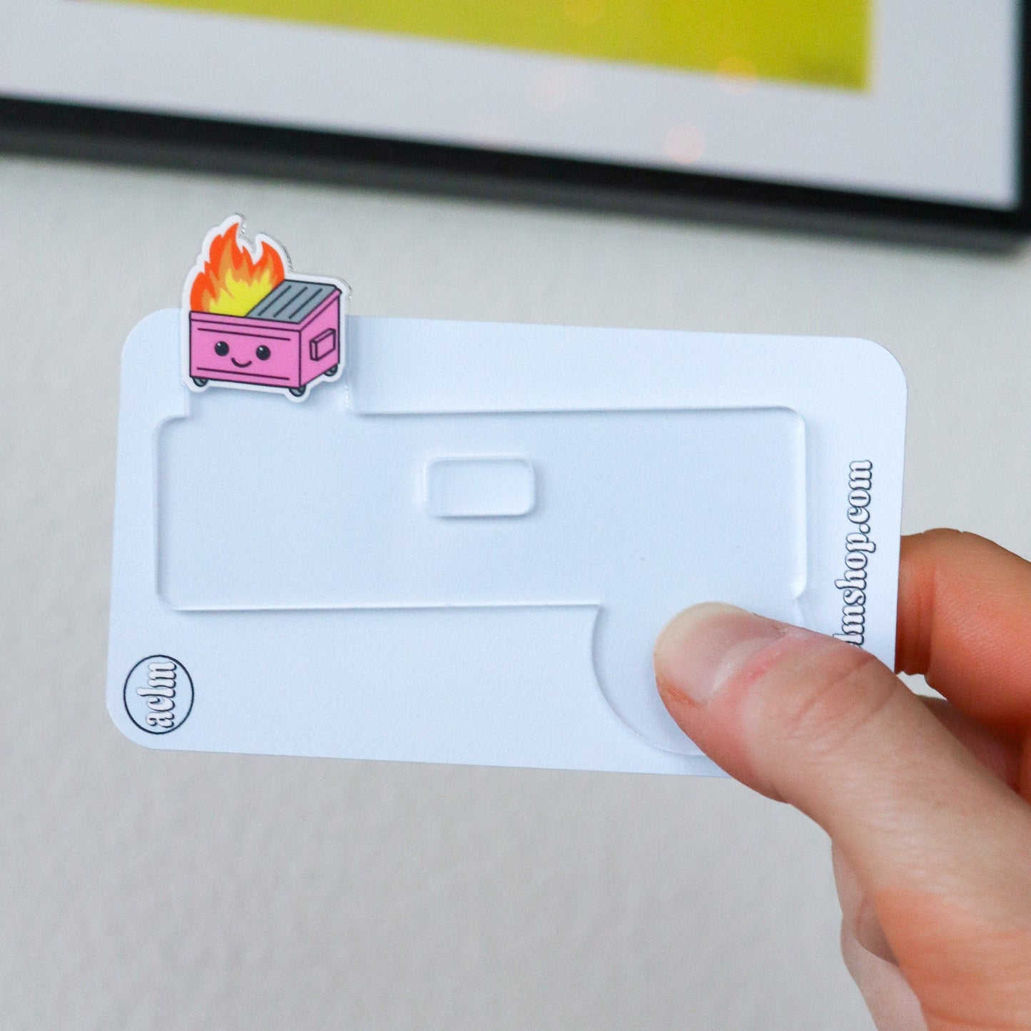 Badge Topper - Dumpster Fire - Acclaim Status Co Acclaim Status Co GrayHorizontal Badge