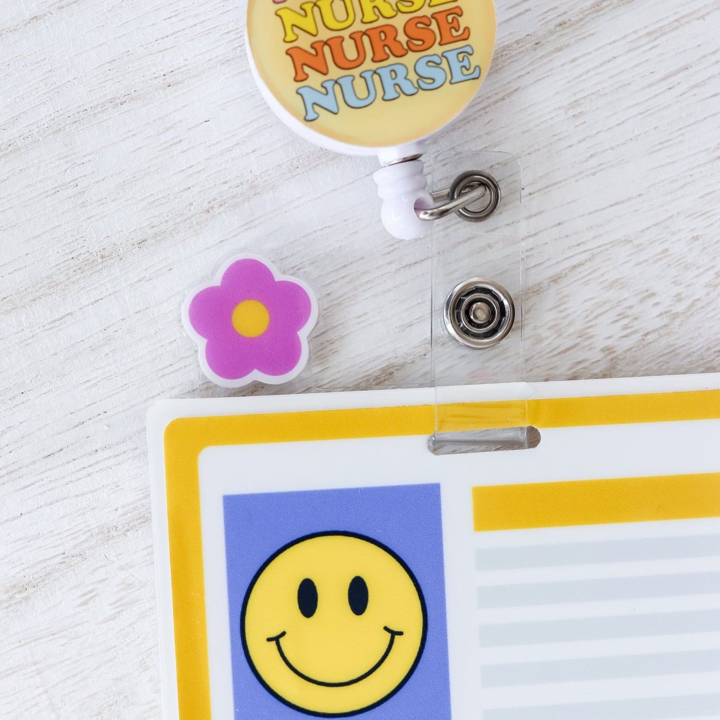 Badge Topper - Pastel Flower - Acclaim Status Co Acclaim Status Co BlueHorizontal Badge