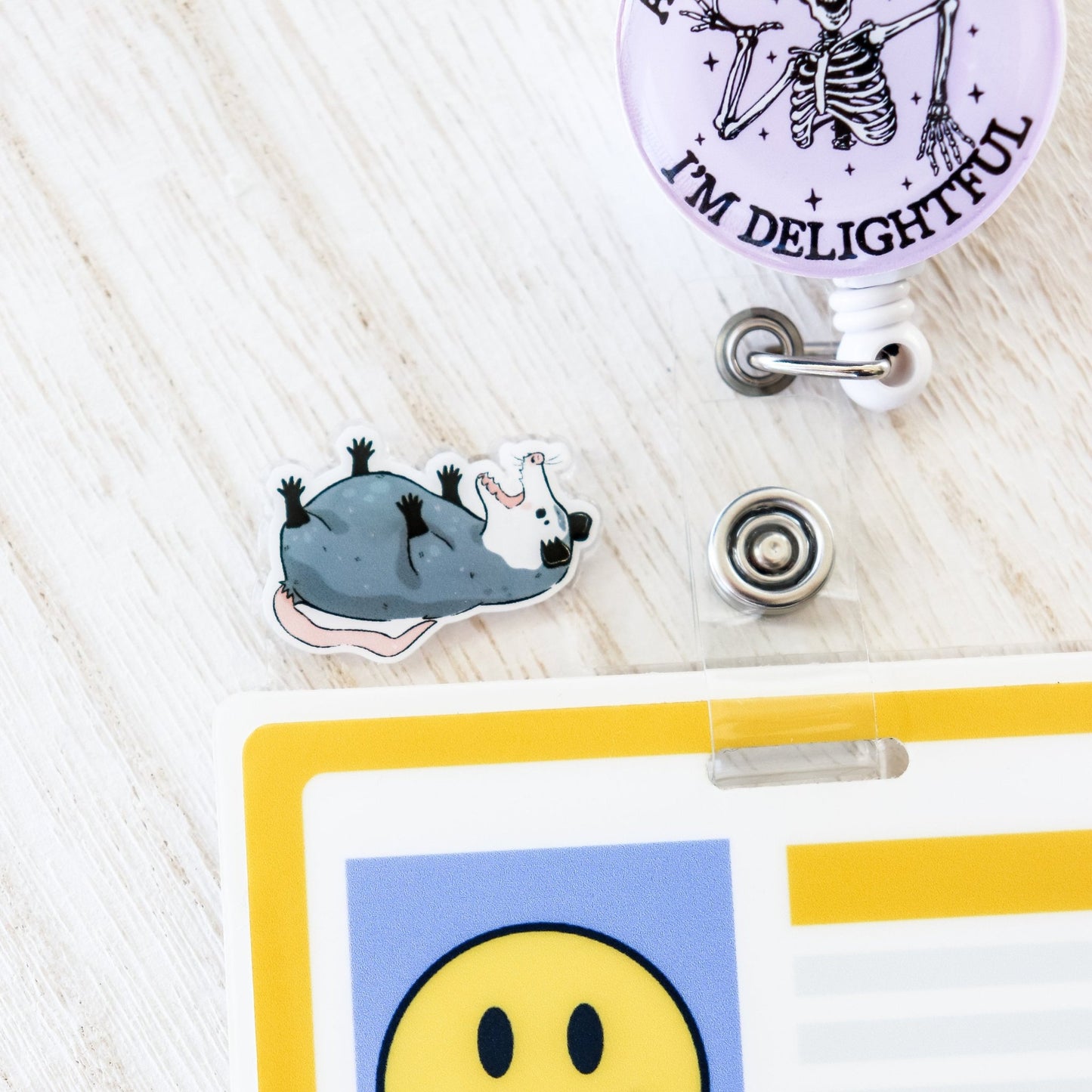 Badge Topper - Possum Playing Dead - Acclaim Status Co Acclaim Status Co Horizontal Badge