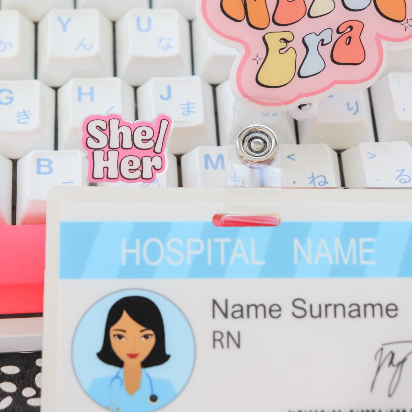 Badge Topper - Pronouns - Acclaim Status CoAcclaim Status CoHe/Him - BlueHorizontal Badge