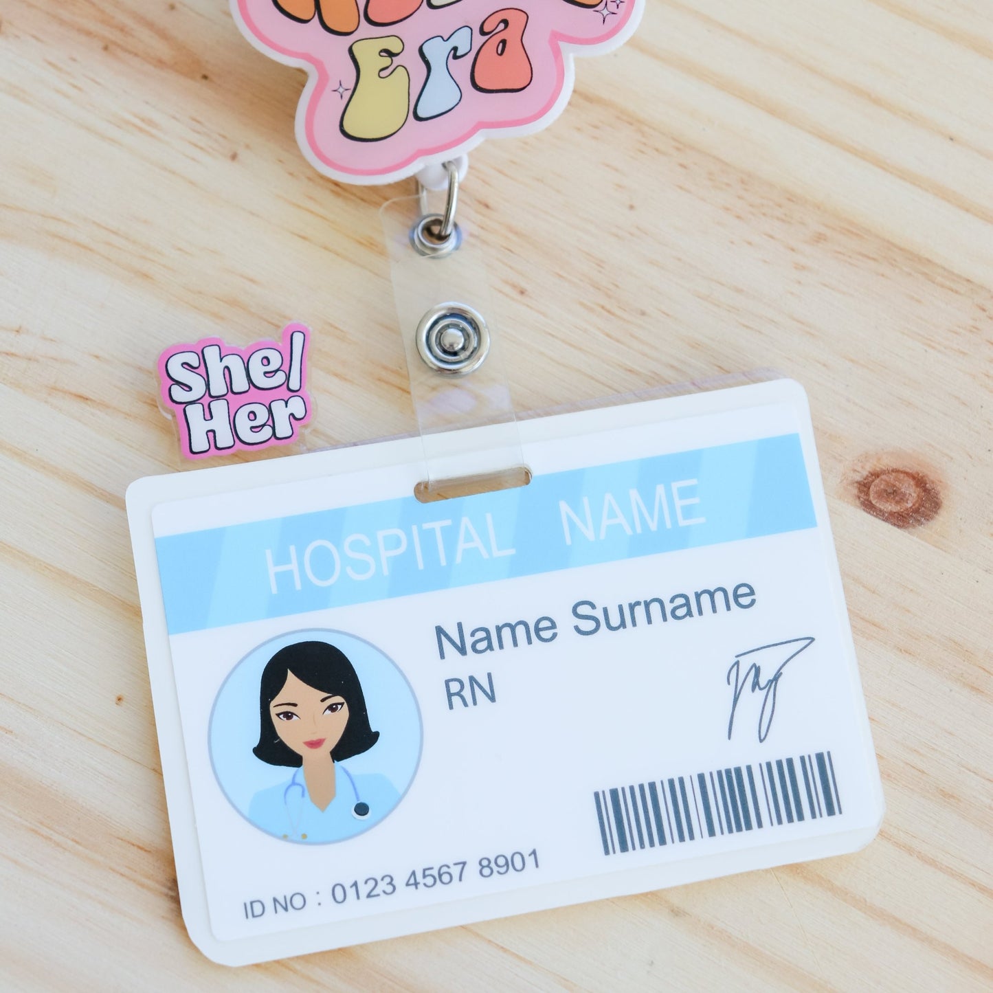 Badge Topper - Pronouns - Acclaim Status CoAcclaim Status CoHe/Him - BlueHorizontal Badge