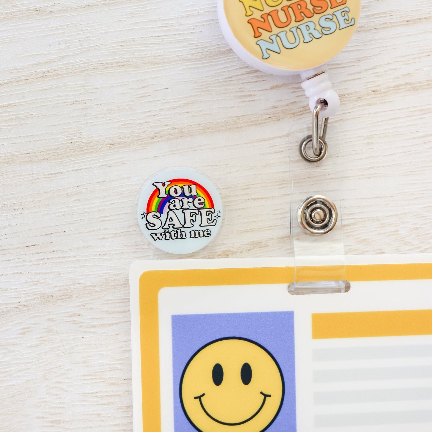 Badge Topper - You Are Safe With Me - Acclaim Status Co Acclaim Status Co Horizontal Badge
