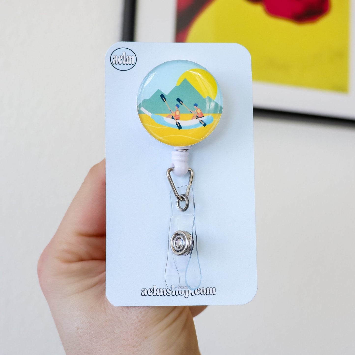 Funny Nurse Badge Reel Cooter Canoe PureWick ER ICU Gift Medical Nursing ID Retractable Badge Holder Nursing - Acclaim Status Co Acclaim Status Co Belt Clip