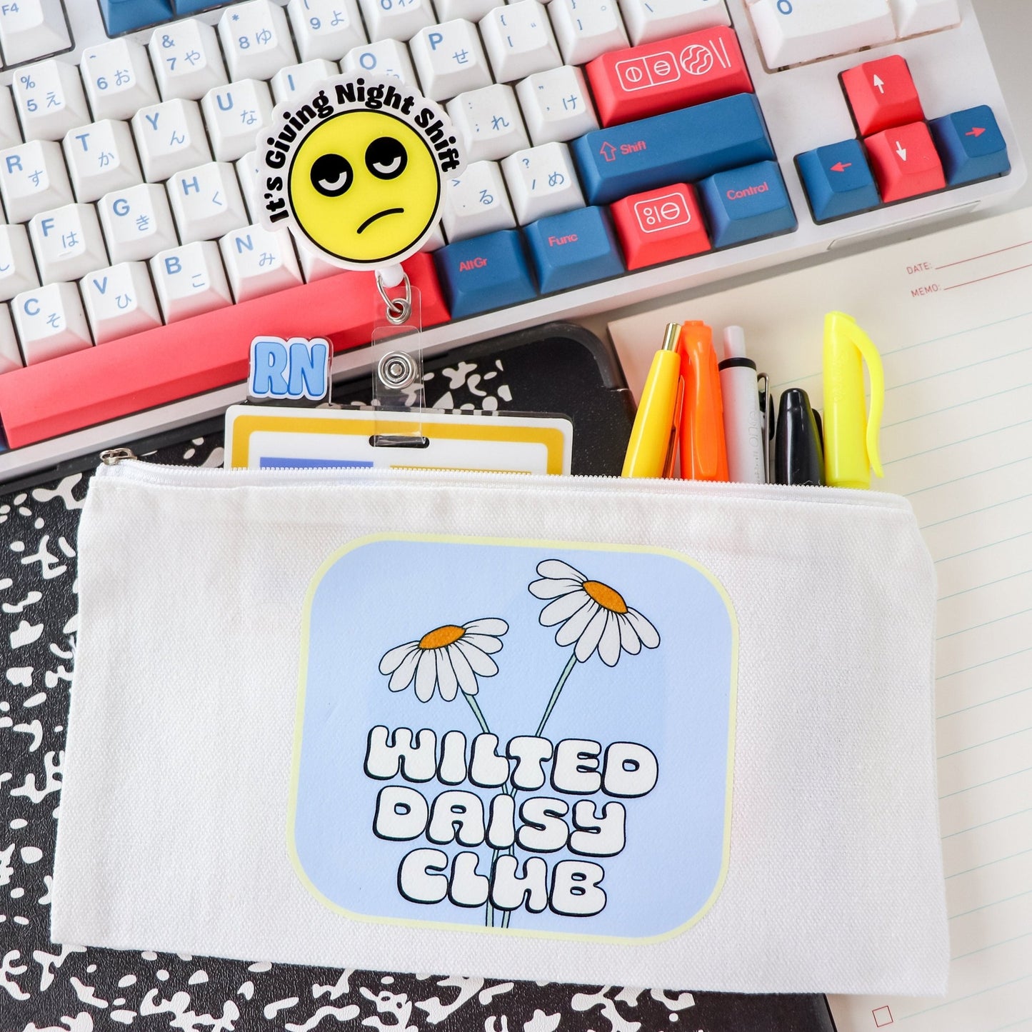 Funny Pen Bag - Wilted Daisy Club - Acclaim Status Co Acclaim Status Co