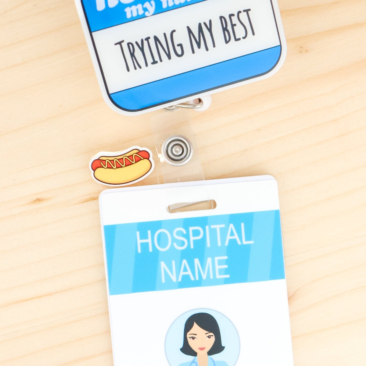 Hot Dog Badge Topper | Cute ID Badge Clip Accessory – ACLM Shop - Acclaim Status CoAcclaim Status CoHorizontal Badge