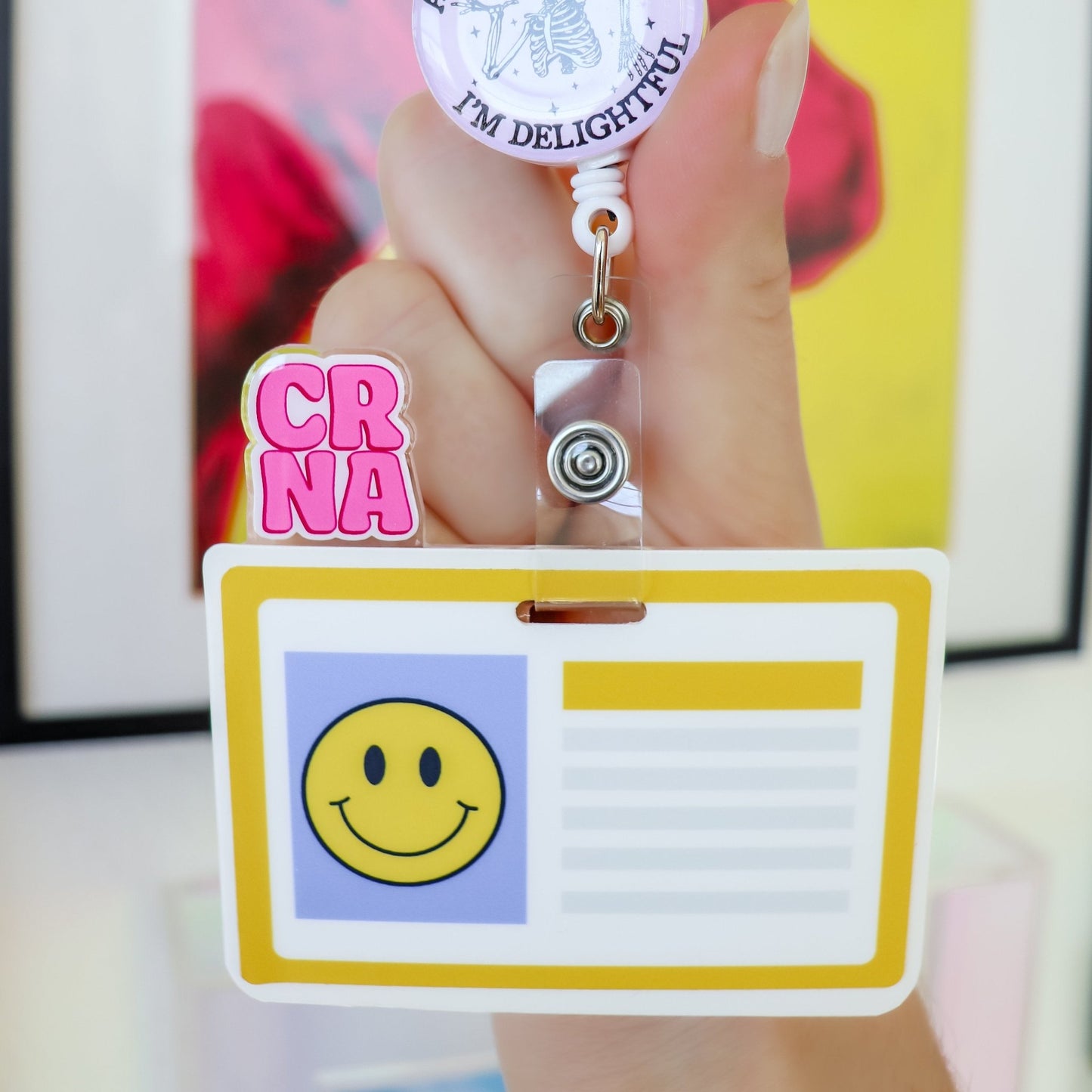 Nurse Badge Topper - CRNA - Acclaim Status Co Acclaim Status Co Horizontal BadgePink