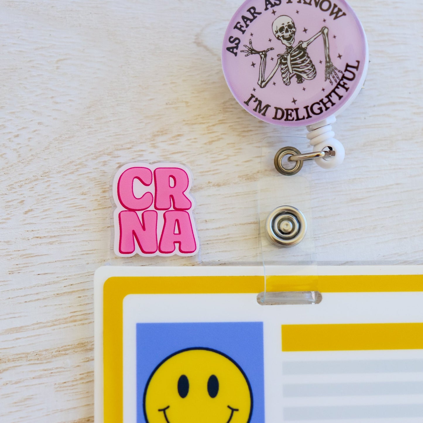 Nurse Badge Topper - CRNA - Acclaim Status Co Acclaim Status Co Horizontal BadgePink