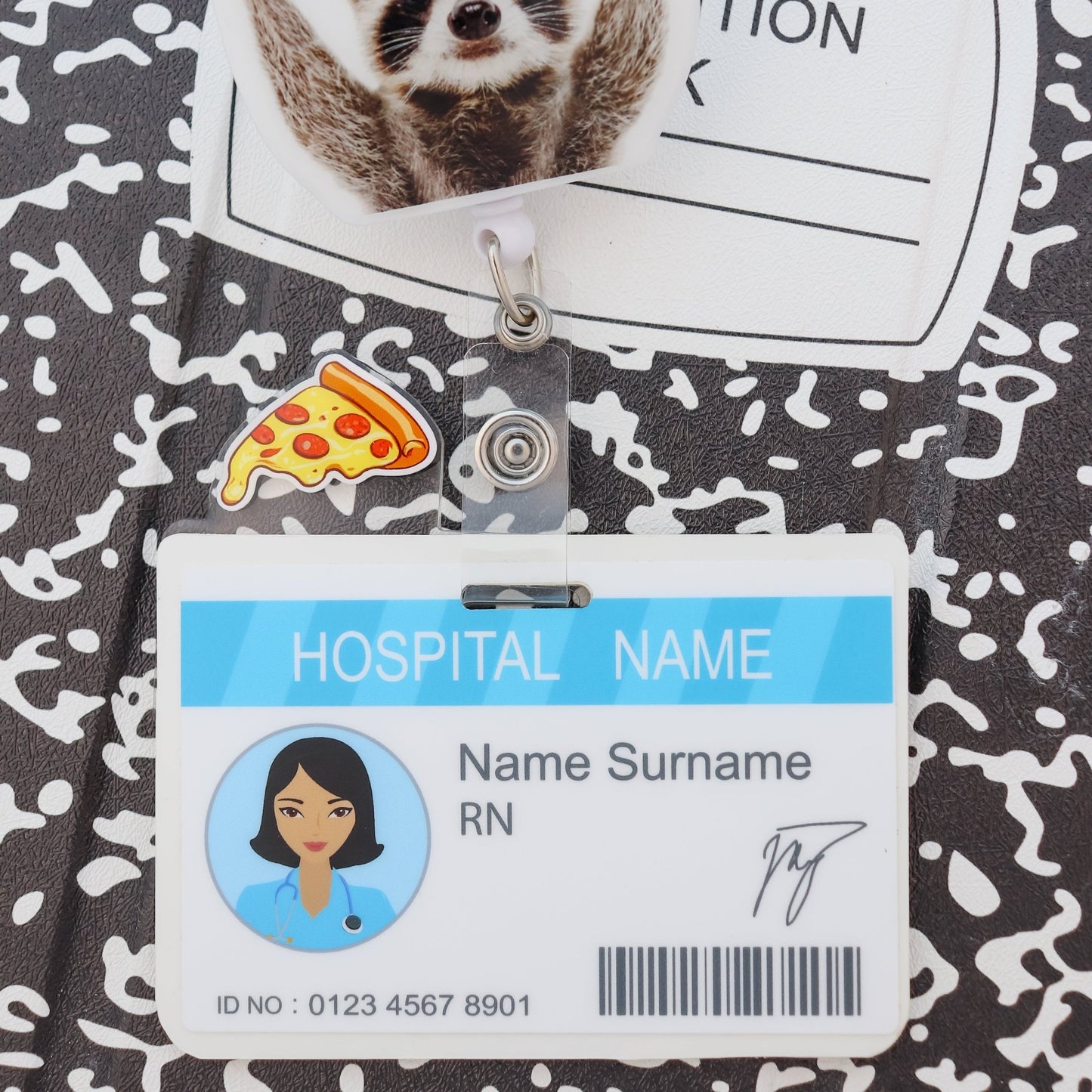 Pizza Badge Topper | Cute ID Badge Clip Accessory – ACLM Shop - Acclaim Status CoAcclaim Status CoHorizontal Badge