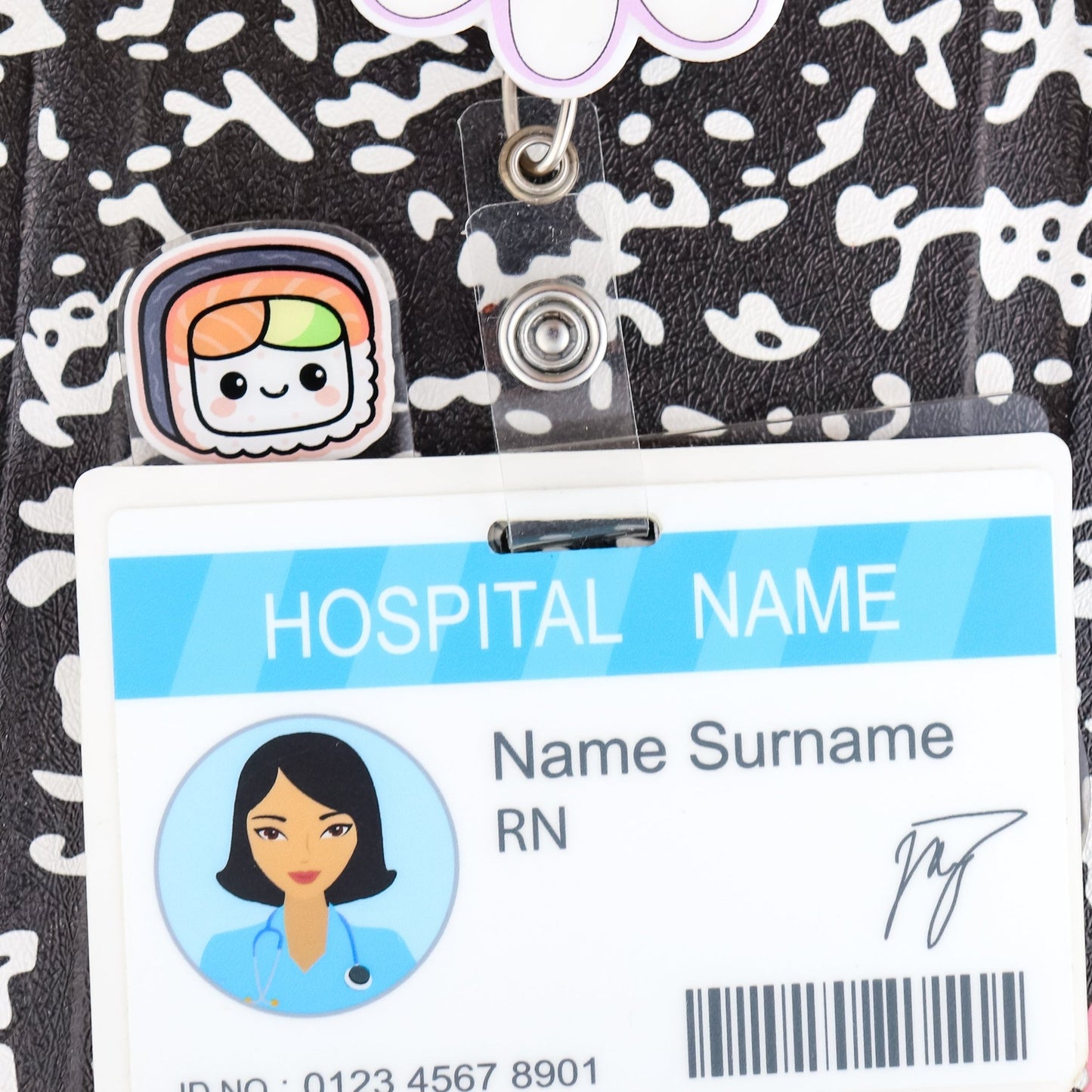 Sushi Badge Topper | Cute ID Badge Clip Accessory – ACLM Shop - Acclaim Status CoAcclaim Status CoHorizontal Badge