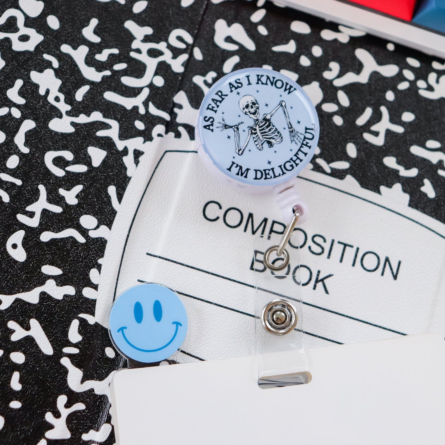 Badge Topper - Smiley Face - Acclaim Status CoAcclaim Status CoBlueHorizontal Badge