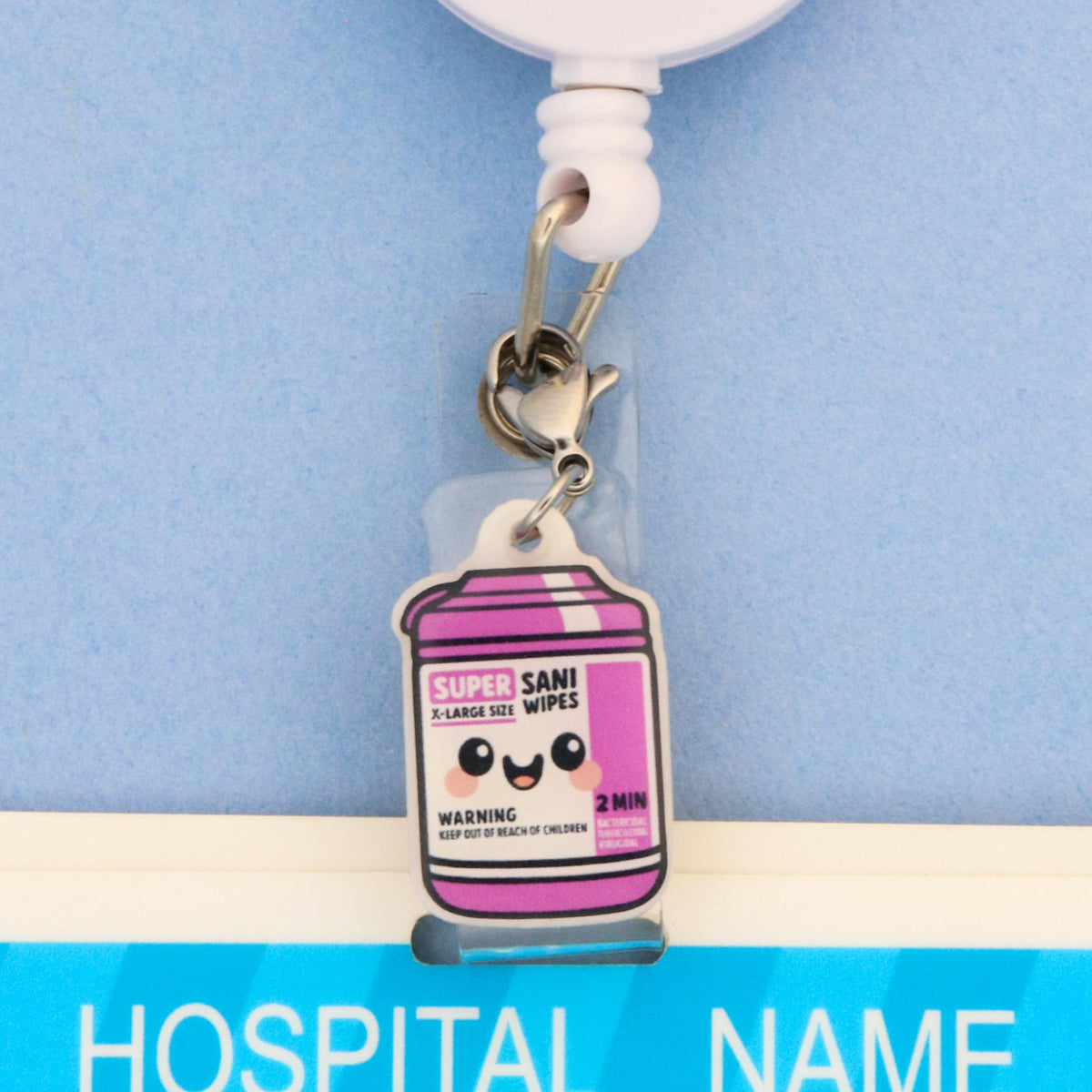 Interchangeable Medical Badge Charm: Sani Wipes