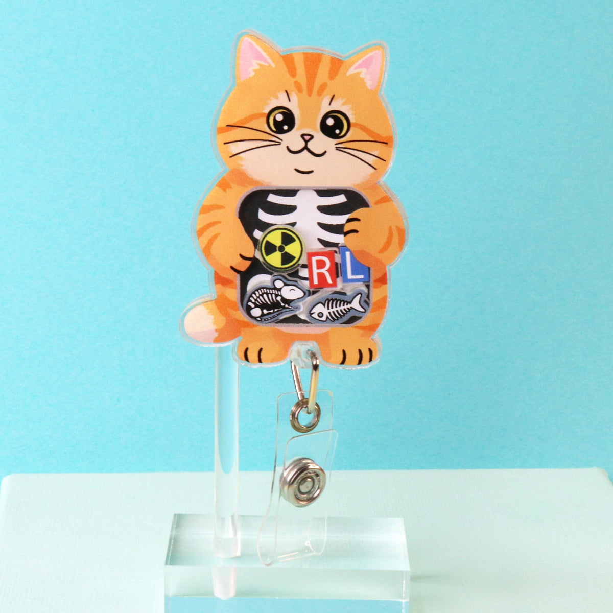 Cat X-Ray Shaker Badge Reel | Radiology Tech Gift