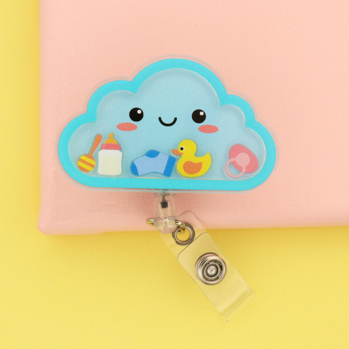 Cloud Shaker Badge Reel | Pediatric Nurse Gift | NICU Labor & Delivery RN