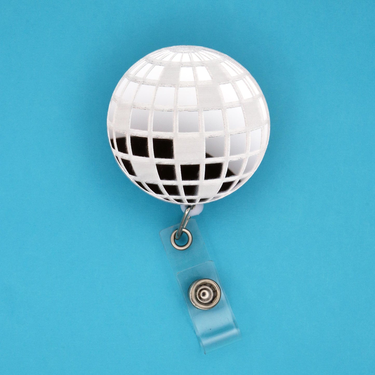 Nurse Badge Reel: Disco Ball Retractable ID Holder