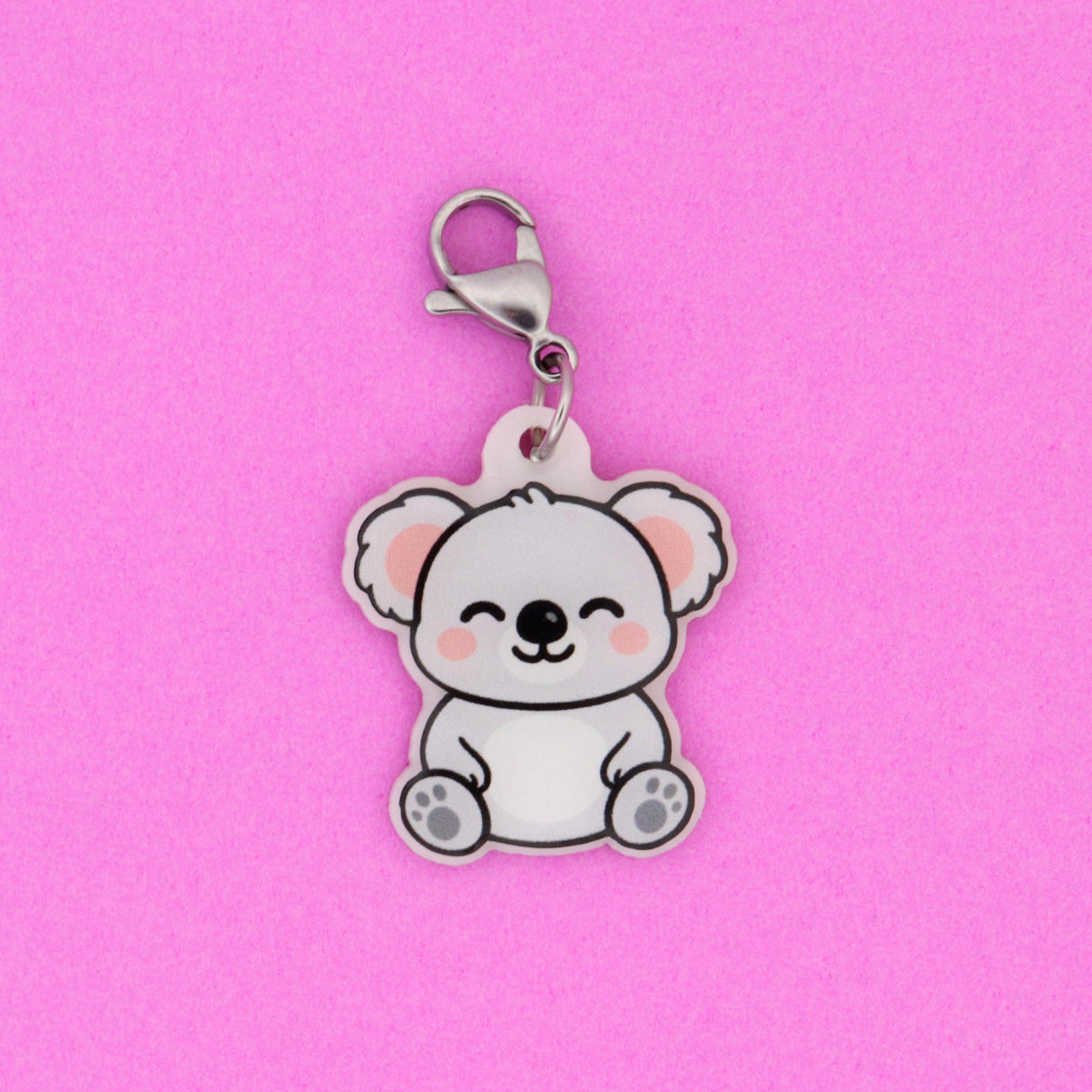Kawaii Koala Badge Reel Charm