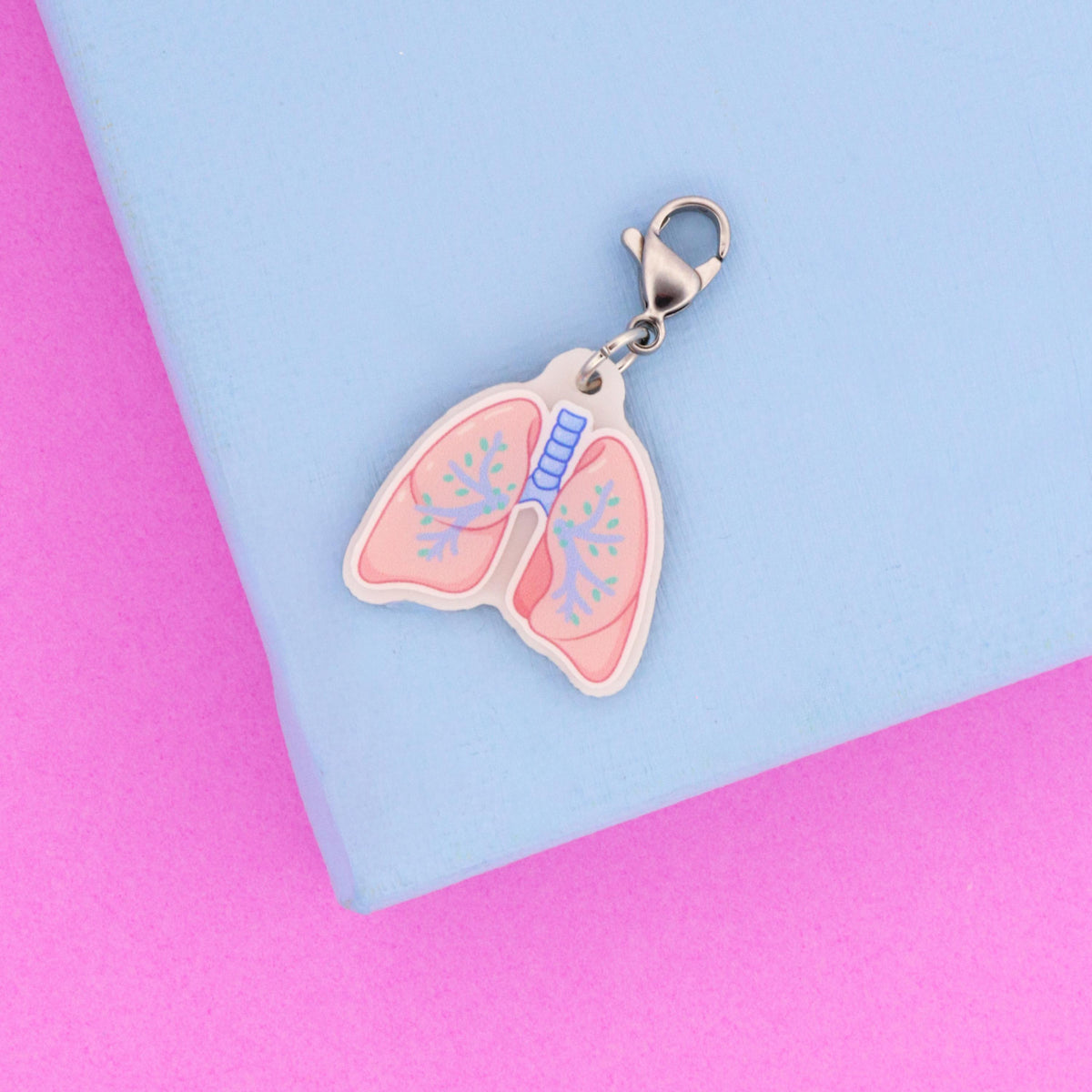 Lung Anatomy Badge Reel Charm | Respiratory Therapist Gift