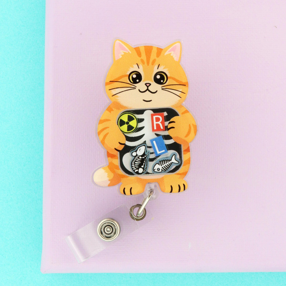 Cat X-Ray Shaker Badge Reel | Radiology Tech Gift