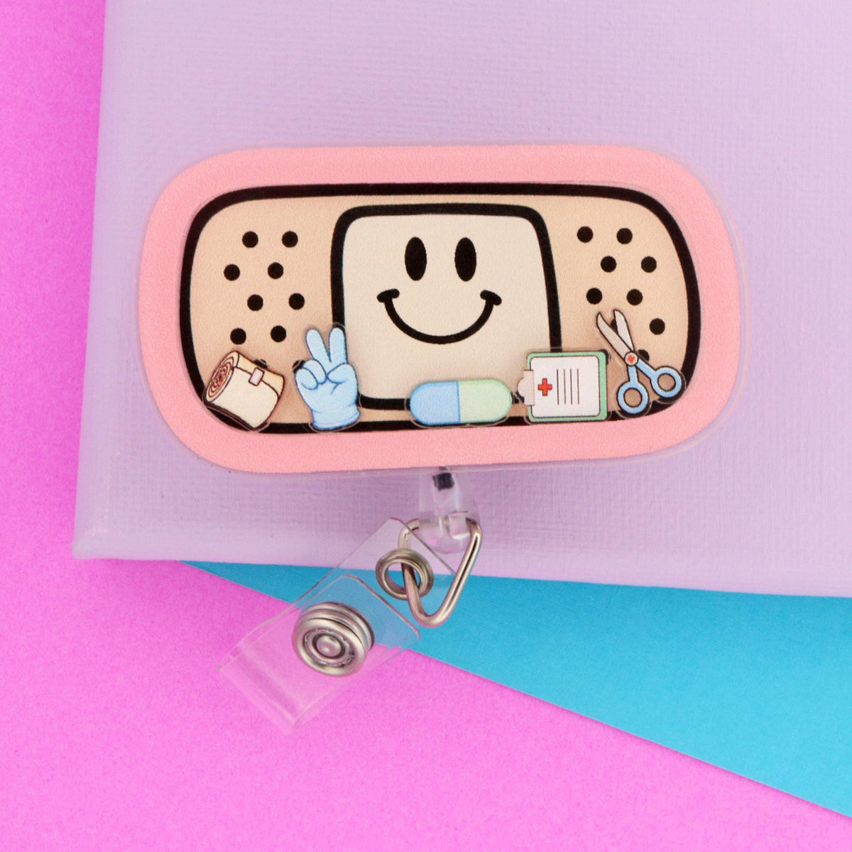 Bandaid Shaker Badge Reel: Nurse Gift | RN CNA LPN Healthcare Worker