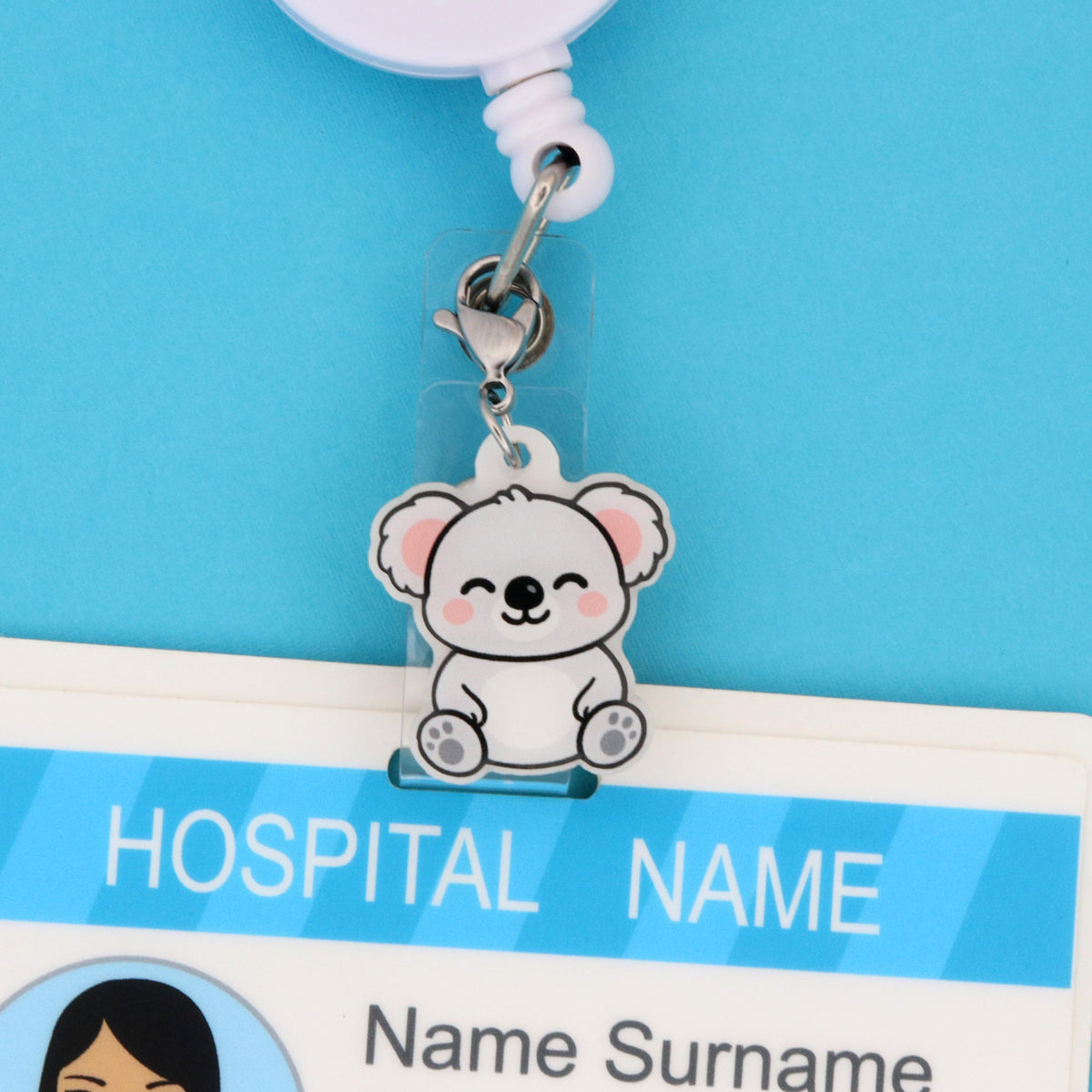 Kawaii Koala Badge Reel Charm
