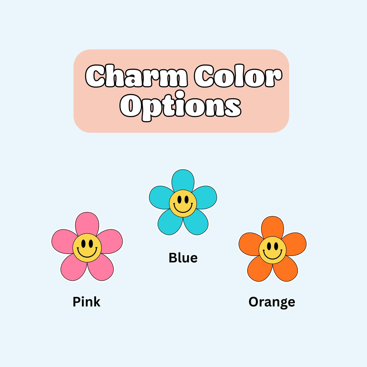 Happy Face Flower Badge Charm | RN Gift | Retro Healthcare Accessory