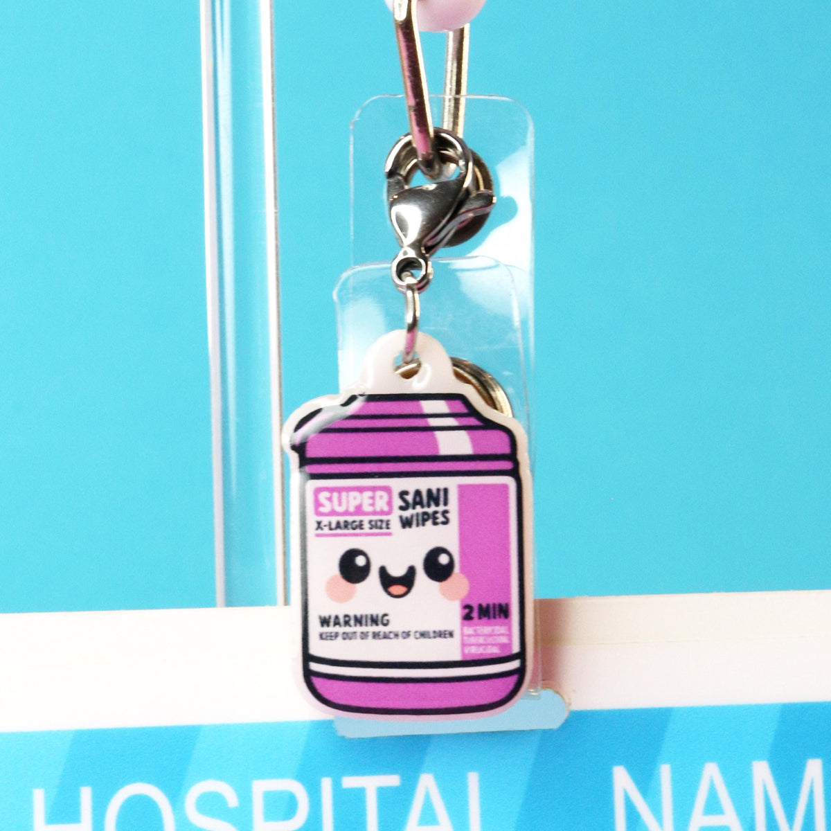 Interchangeable Medical Badge Charm: Sani Wipes