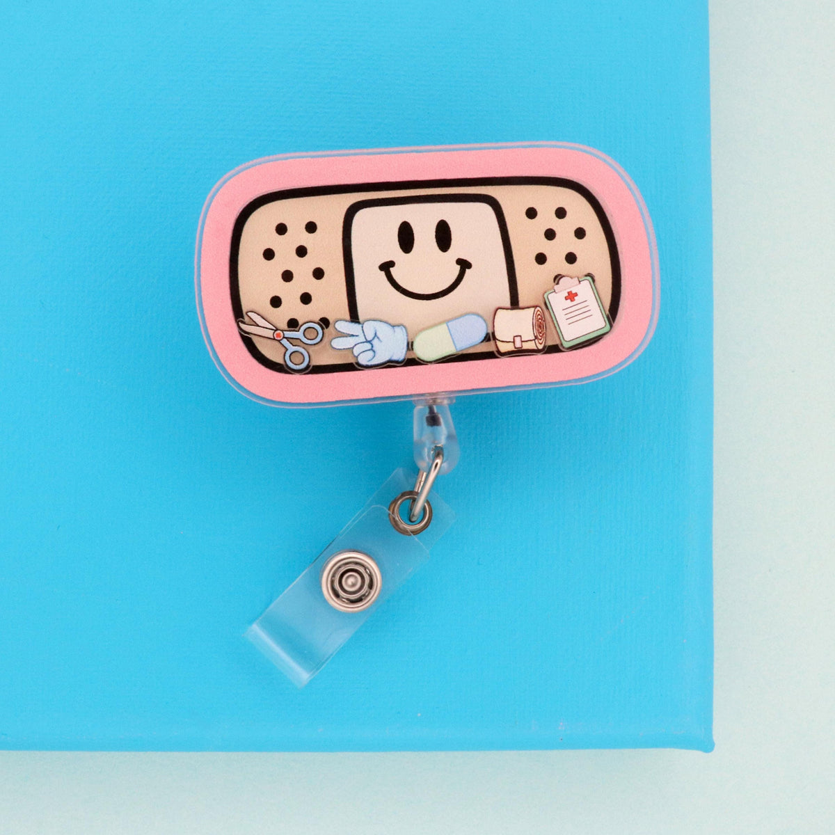 Bandaid Shaker Badge Reel: Nurse Gift | RN CNA LPN Healthcare Worker