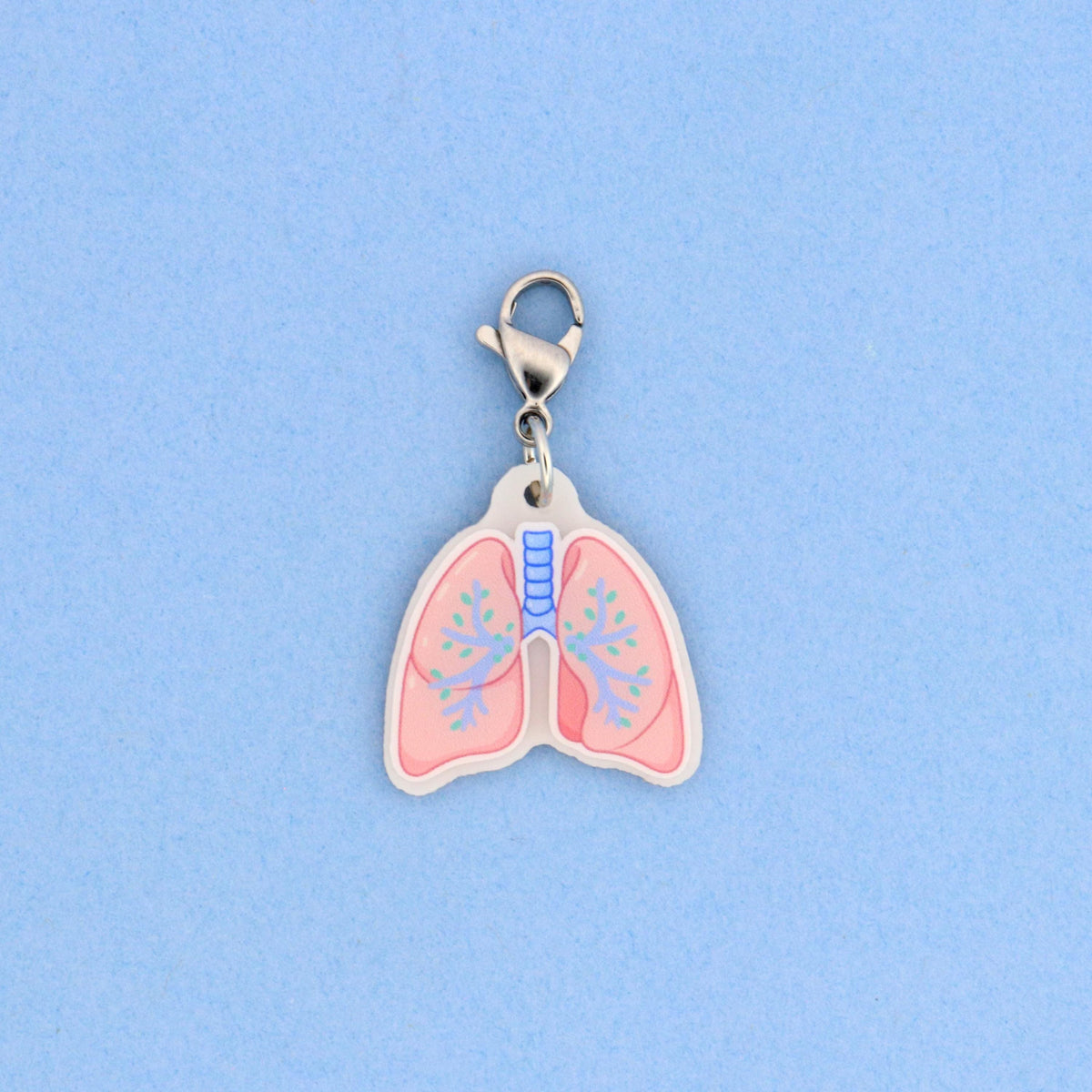 Lung Anatomy Badge Reel Charm | Respiratory Therapist Gift