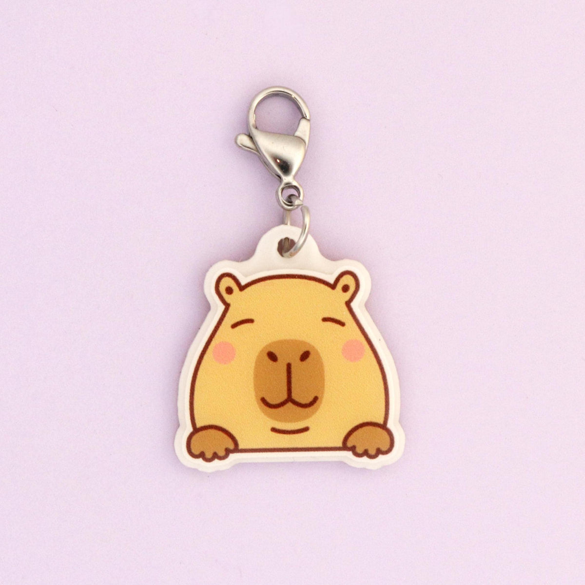 Capybara Badge Reel Dangle Charm