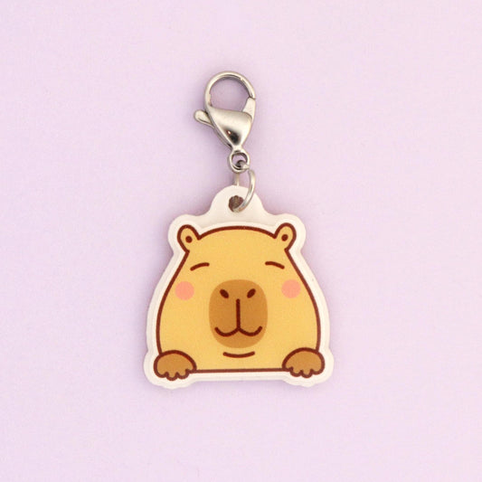 Capybara Badge Reel Dangle Charm