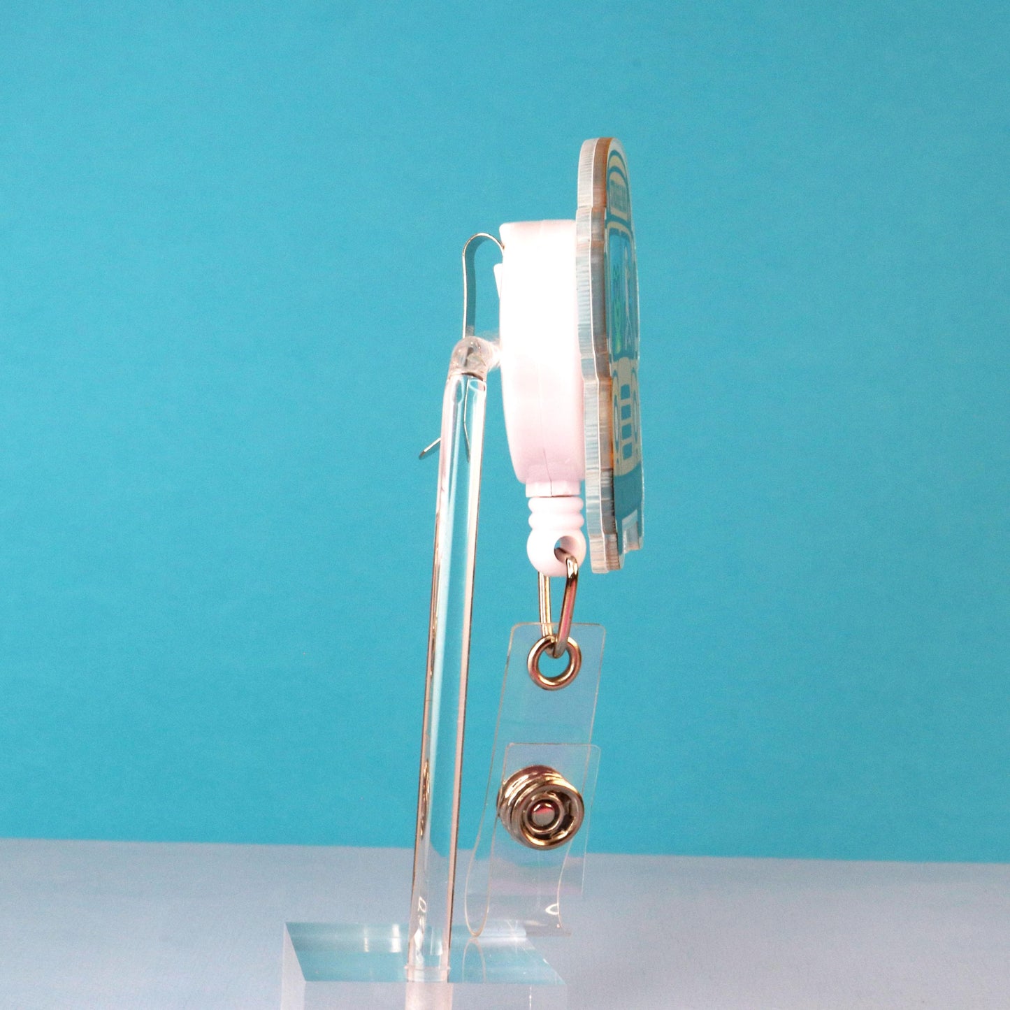 Struggle Bus Nurse Badge Reel | Funny Acrylic ID Holder for Healthcare Workers