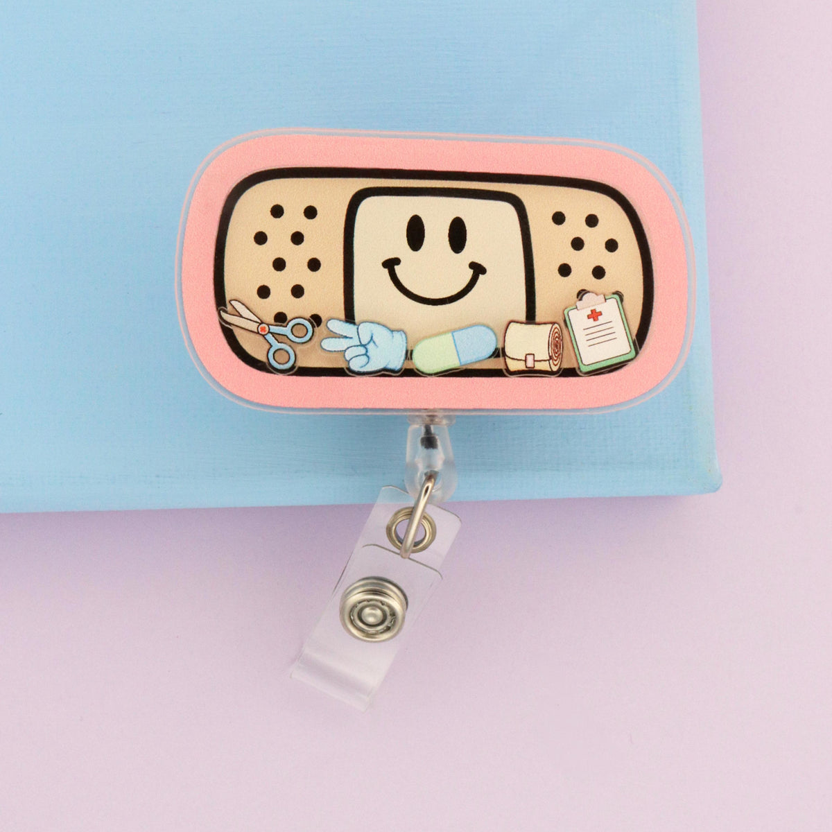 Bandaid Shaker Badge Reel: Nurse Gift | RN CNA LPN Healthcare Worker