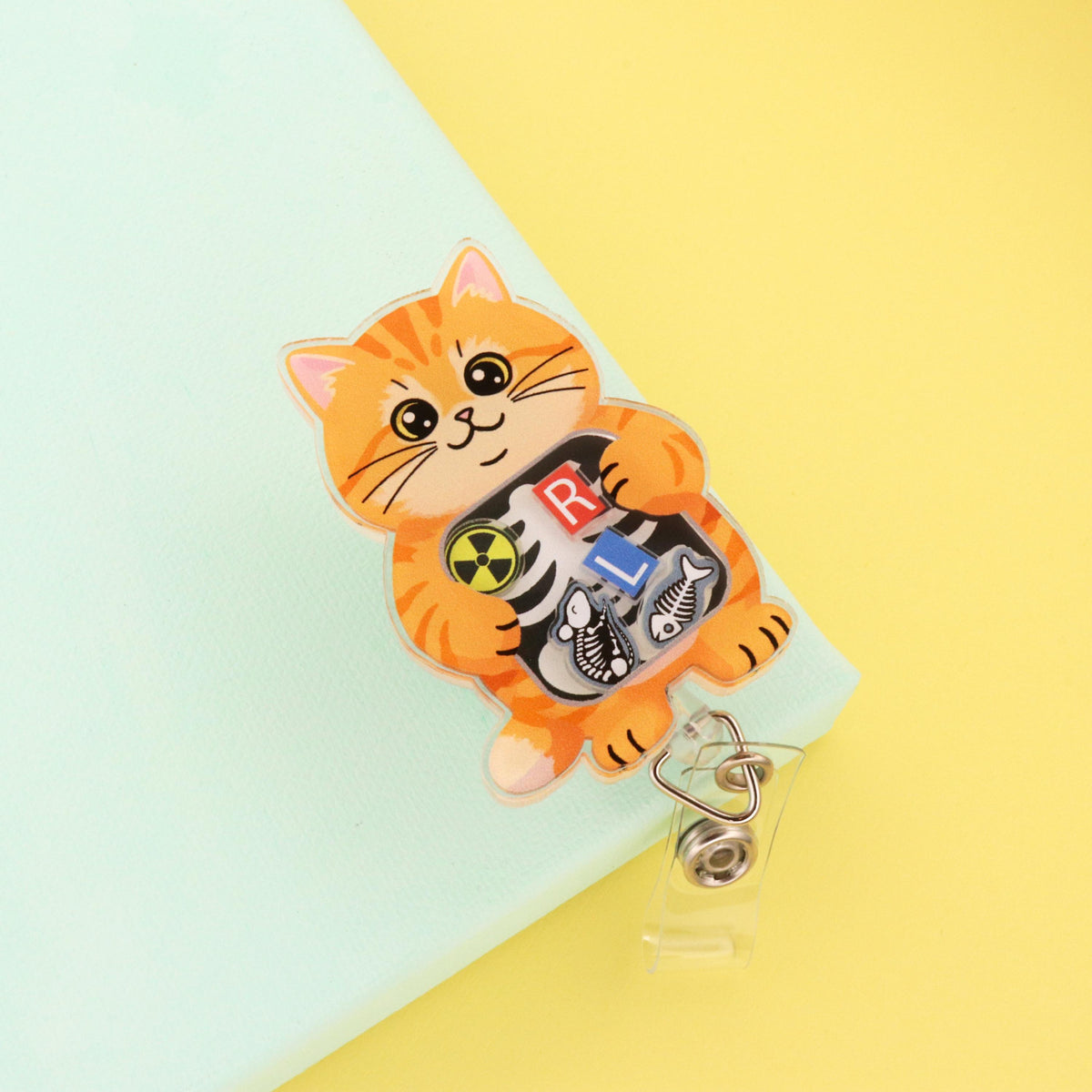 Cat X-Ray Shaker Badge Reel | Radiology Tech Gift