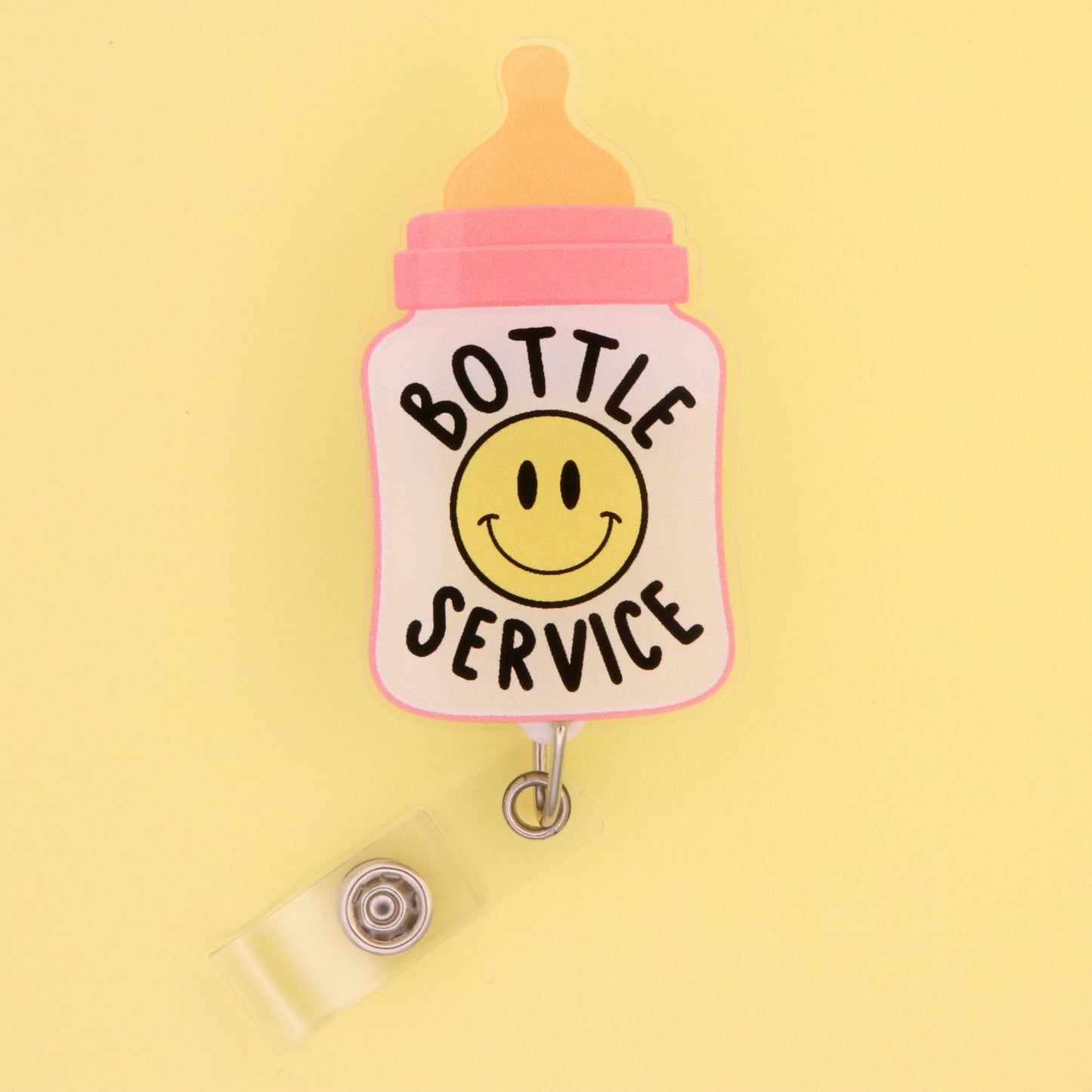 Funny Labor and Delivery Nurse Badge Reel: Bottle Service