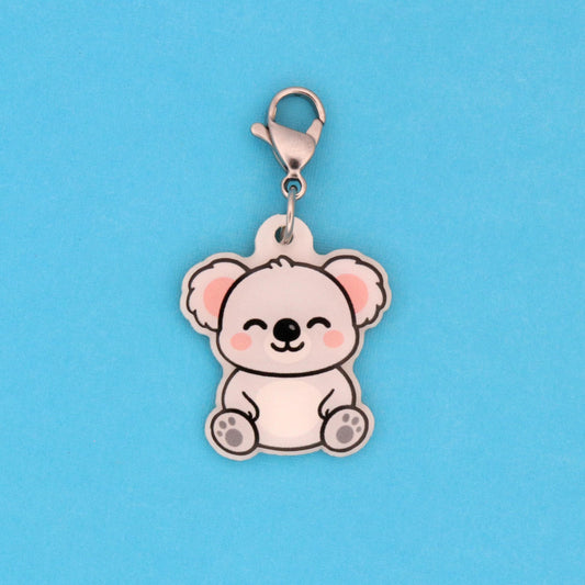 Kawaii Koala Badge Reel Charm