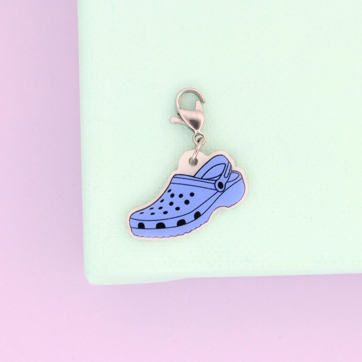 Nurse Badge Reel Dangle Charms - Pastel Scrub Top & Crocs