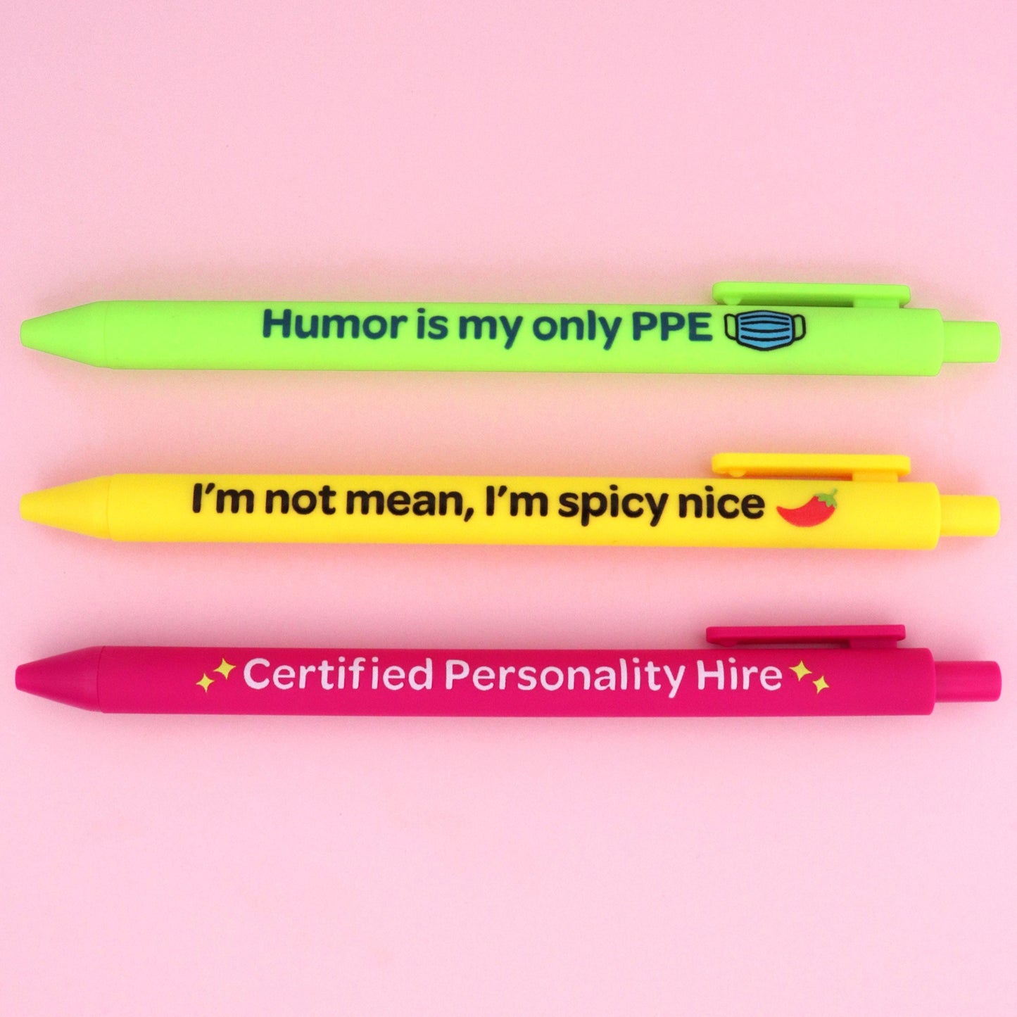 Sarcastic Nurse Pen Set, Funny RN Gift, Black Ink Ballpoint Pens