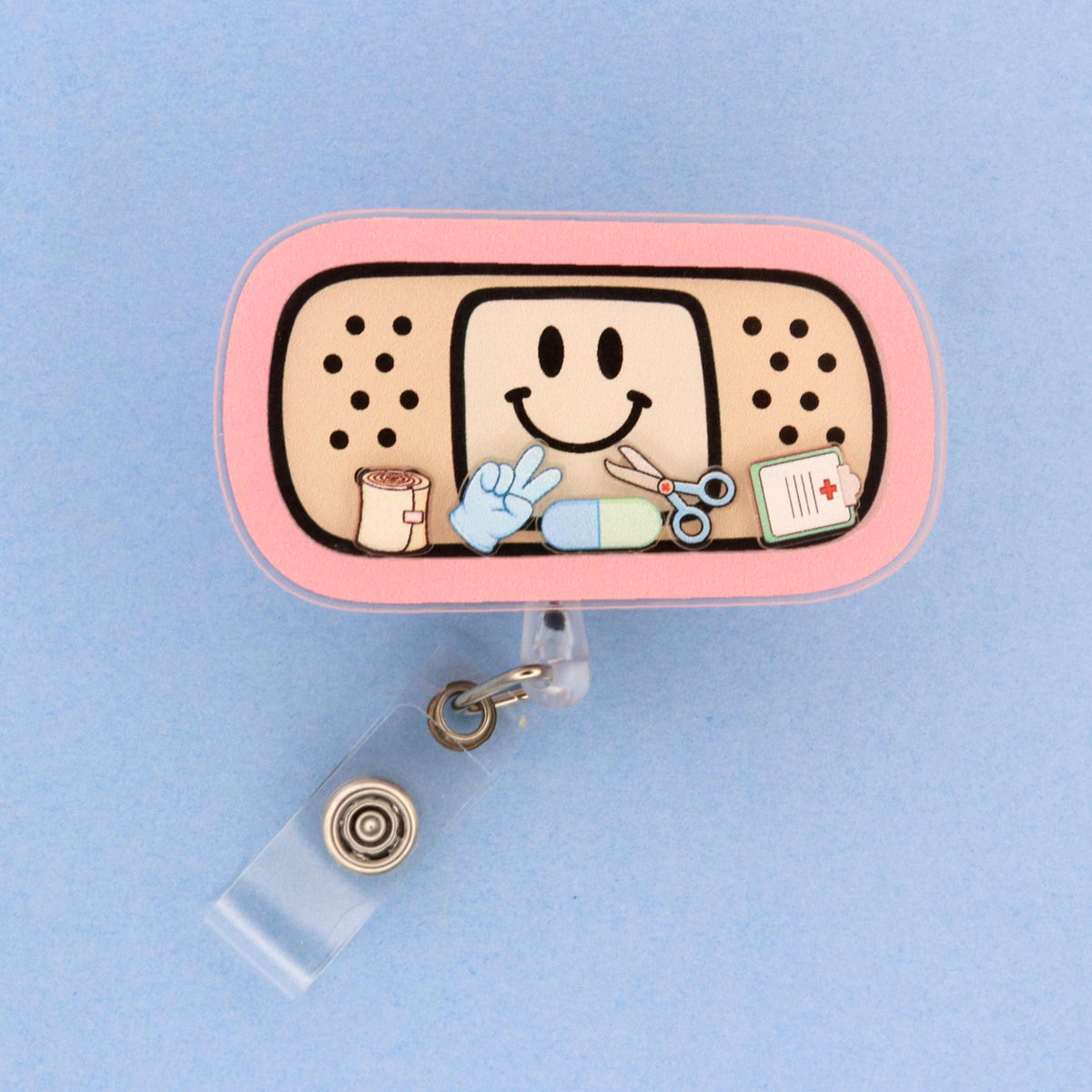 Bandaid Shaker Badge Reel: Nurse Gift | RN CNA LPN Healthcare Worker