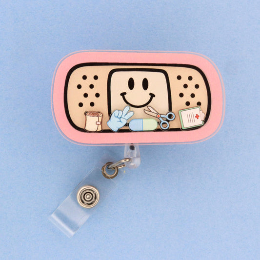 Bandaid Shaker Badge Reel: Nurse Gift | RN CNA LPN Healthcare Worker