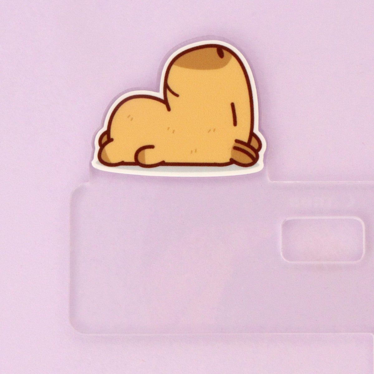 Sleeping Capybara Nurse Badge Topper: Acrylic Healthcare Accessory