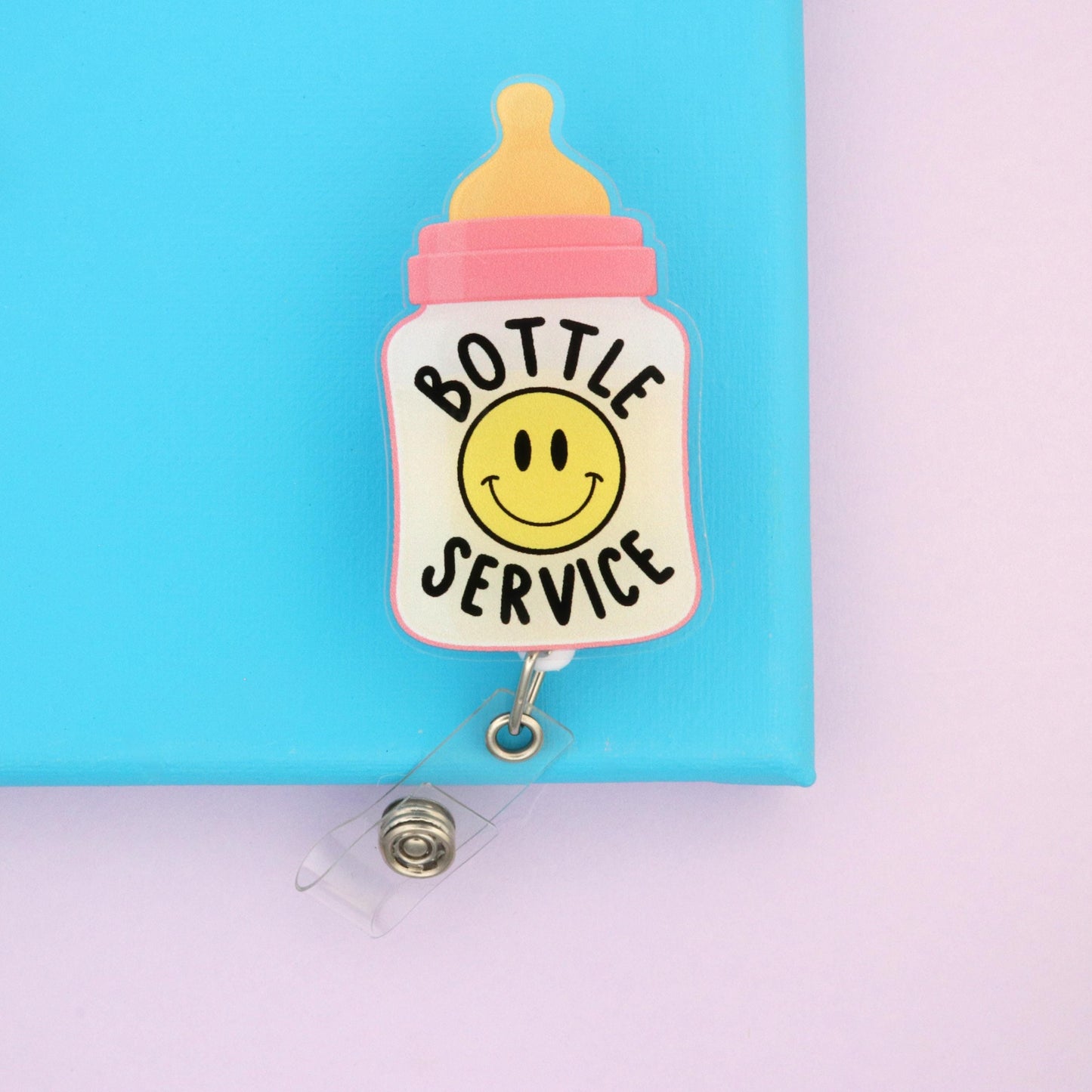 Funny Labor and Delivery Nurse Badge Reel: Bottle Service