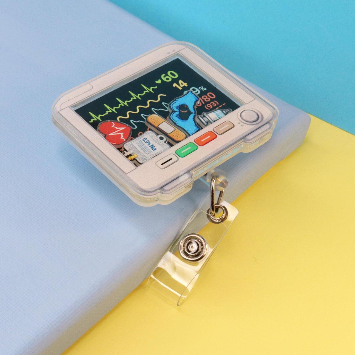 Heart Monitor Shaker Badge Reel - RN Gift