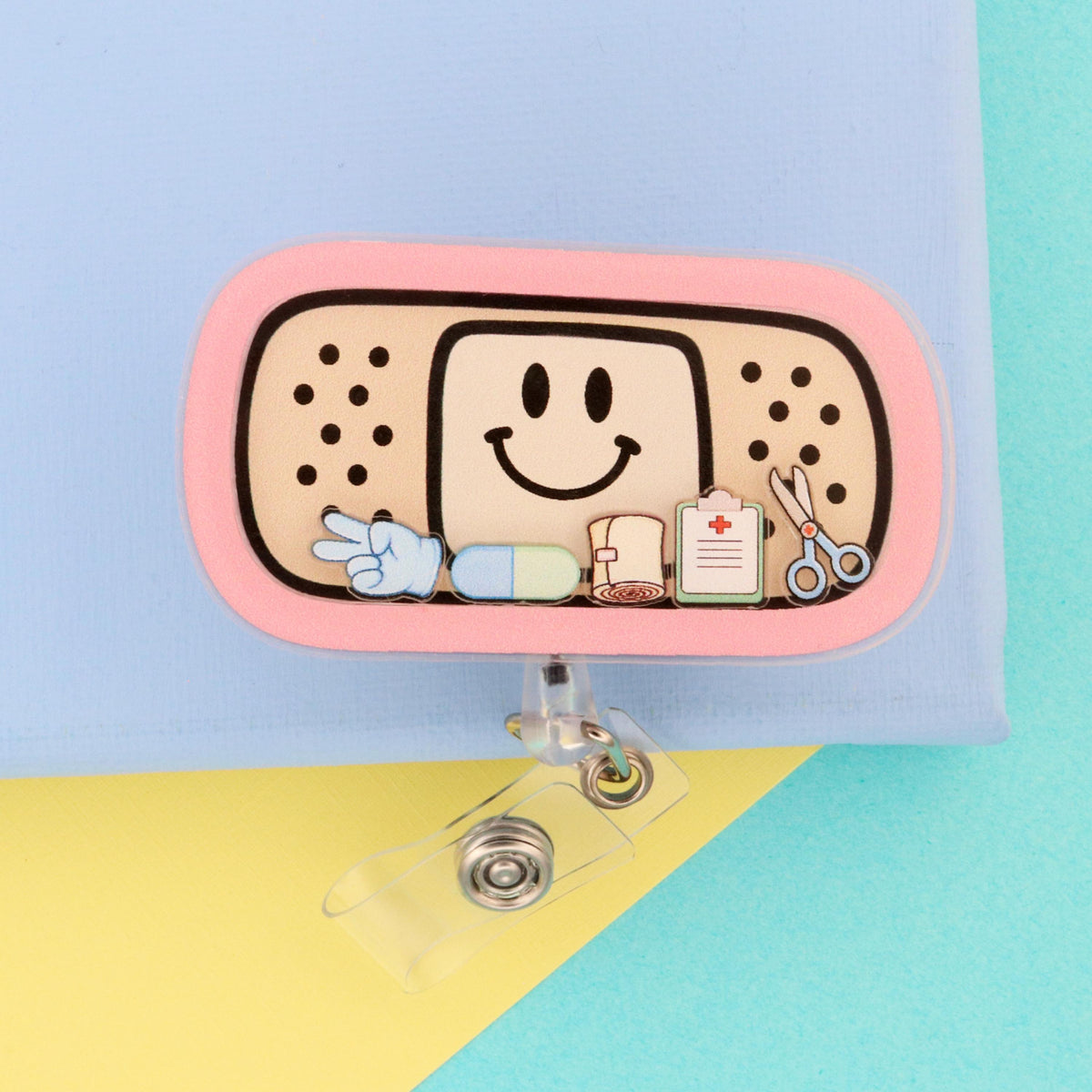 Bandaid Shaker Badge Reel: Nurse Gift | RN CNA LPN Healthcare Worker