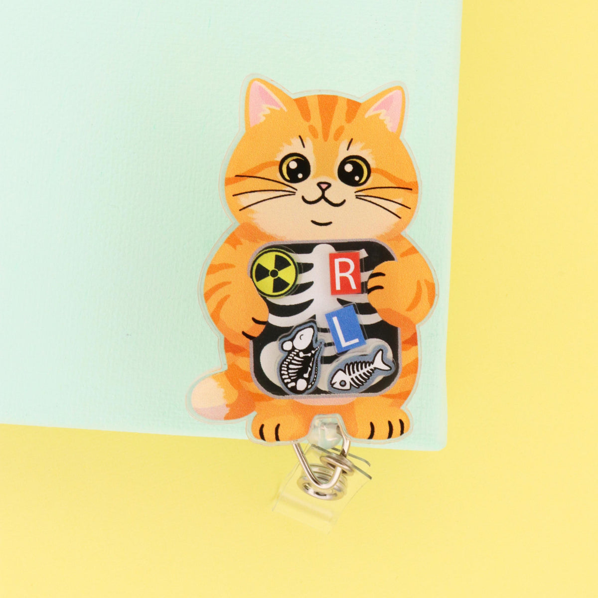 Cat X-Ray Shaker Badge Reel | Radiology Tech Gift