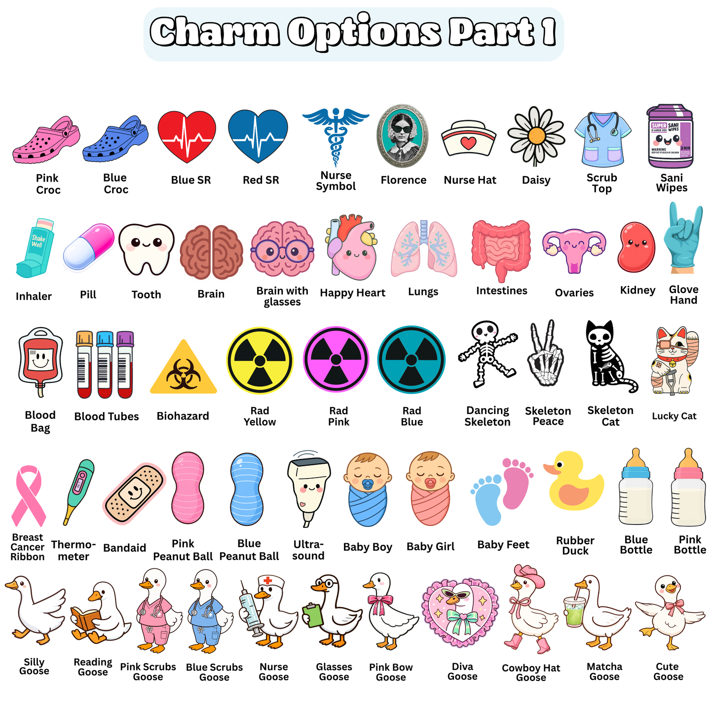 Custom Badge Buddy with Charm