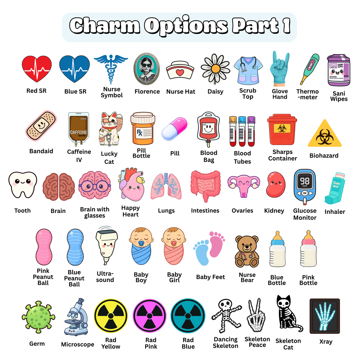 Custom Badge Buddy with Charm