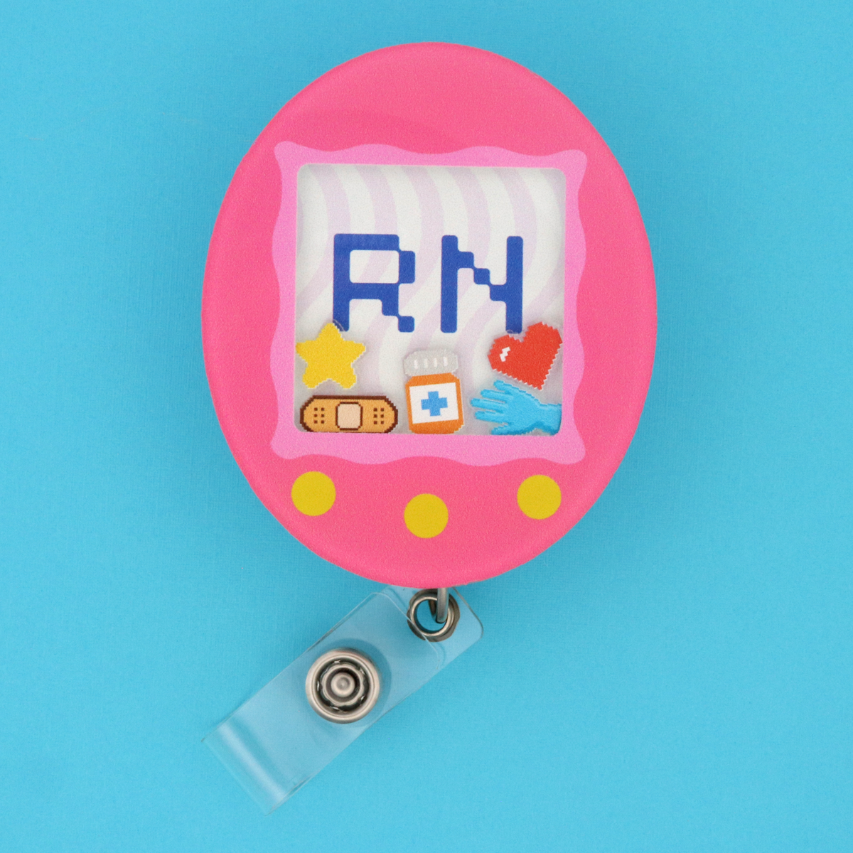 Retro RN Shaker Badge Reel
