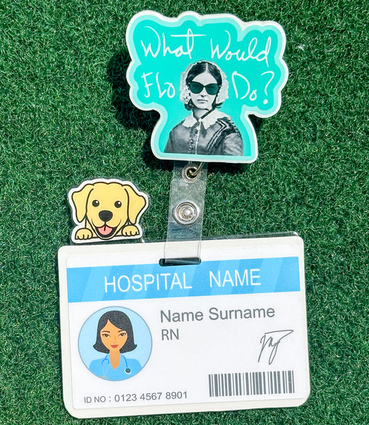 Golden Badge Topper | Cute Dog ID Badge Clip Accessory – ACLM Shop